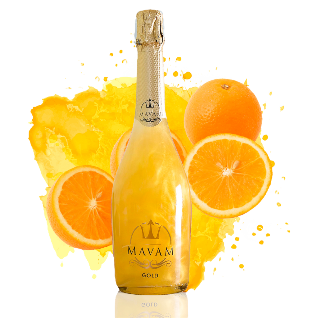 MAVAM GOLD MAVAM Sparkling Wine with metallic glitter from Spain